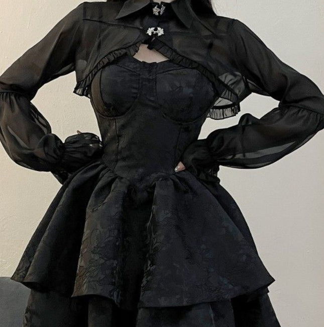 Black Ruffle Dress
