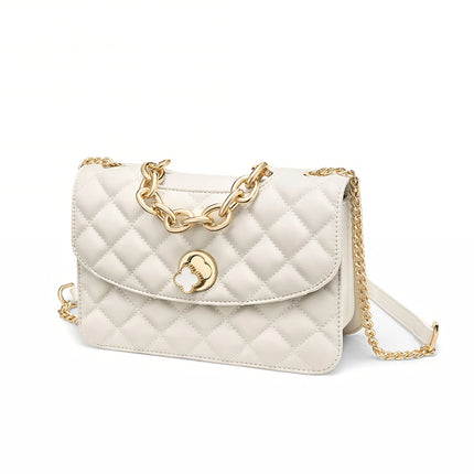 Elegante bolso de hombro de piel para mujer