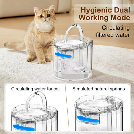 Fuente de agua automática para gatos con sensor de 2 l