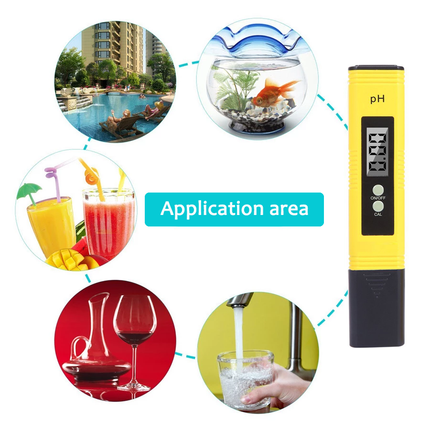 PH Meter 0.01 PH Battery Powder High Precision Water Quality EC Tester 0-14 PH Measurement Range For Aquarium Swimming Pool Digital Electric PH Meter LCD Tester Pocket Hydroponics Aquarium Water Test - Wnkrs