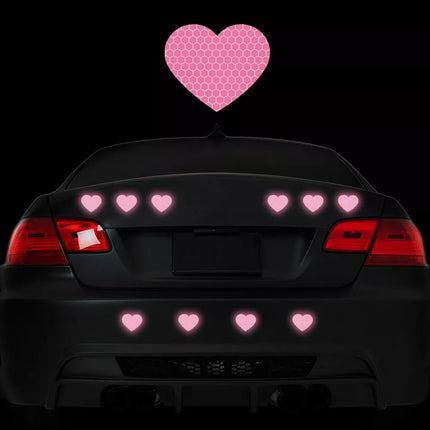 Reflective Heart-Shaped Safety Stickers for Vehicles - Wnkrs