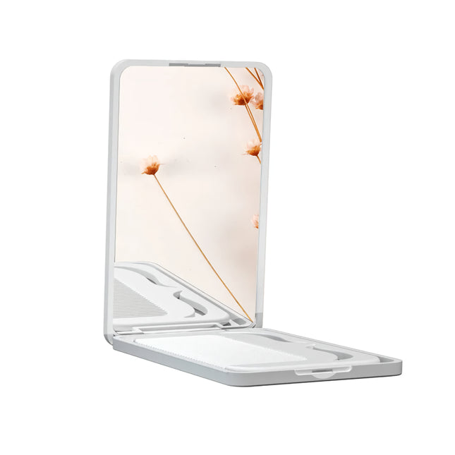 Miroir de maquillage de voyage portable avec ensemble de peignes