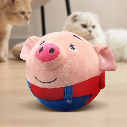 Balle en peluche interactive et parlante pour animaux de compagnie