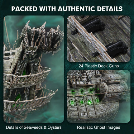 3D LED Flying Dutchman Pirate Ship Puzzle - 360 Pieces - Wnkrs