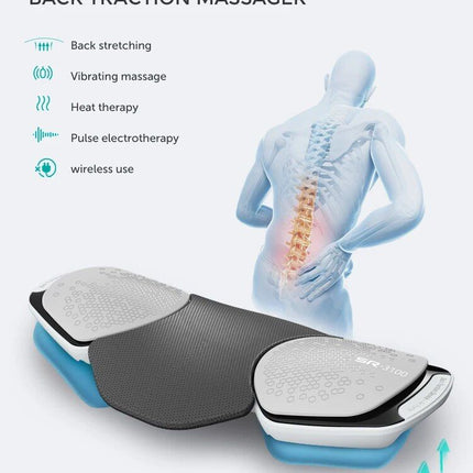 Electric Lumbar Traction Massager with Heat, Vibration & TENS Therapy - Wnkrs