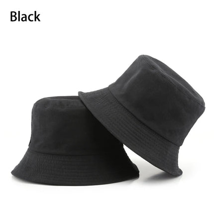 Chapeau bob réversible classique en coton noir – Casquette de soleil décontractée pour les aventures en plein air