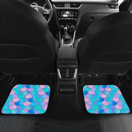 Mermaid Scales Pink Teal Car Floor Mats - Wnkrs