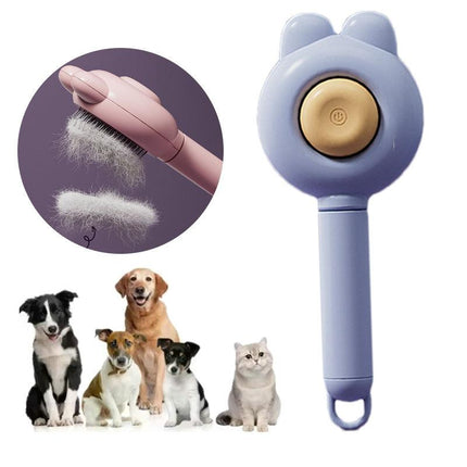 Brosse de toilettage autonettoyante pour chats et chiens