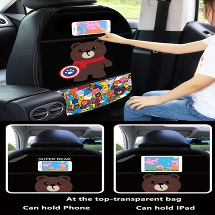 Protective Car Seat Back Cover for Kids - Cartoon Design - Wnkrs