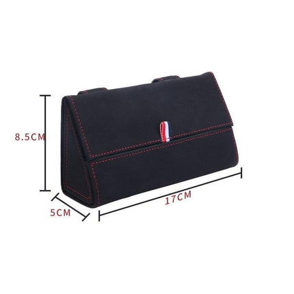 Universal Sun Visor Suede Leather Glasses Organizer - Wnkrs