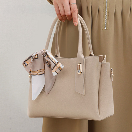 Sac à main tendance en cuir véritable avec poignée supérieure et grande capacité