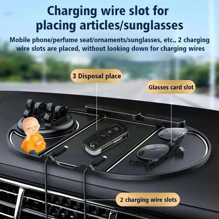 Universal Silicone Car Dashboard Anti-Slip Mat with Phone Holder - Wnkrs