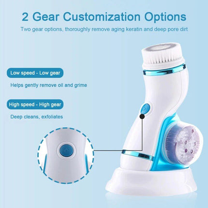 4-in-1 Electric Face Cleanser & Roller Massager: Ultimate Skin Care Tool - Wnkrs