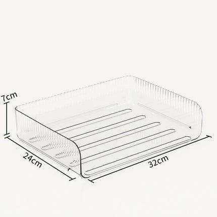 Organizador de escritorio transparente apilable para suministros de oficina