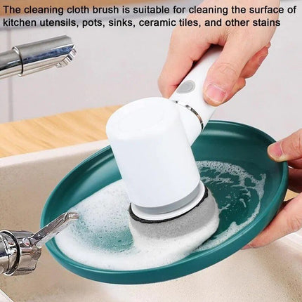 Electric Spin Scrubber with 6 Replaceable Brush Heads - Cordless Power Cleaner for Home - Wnkrs