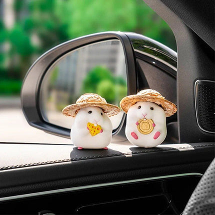 Cute Hamster Dashboard Doll Decoration - Wnkrs