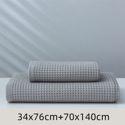 Pure Cotton Japanese-style Absorbent Household Honeycomb Pattern Towel - Wnkrs