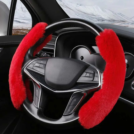 Funda de volante de felpa para invierno