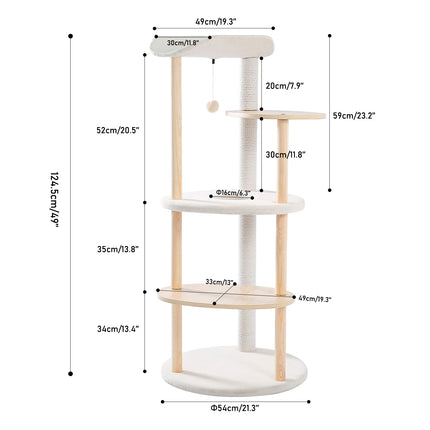 Moderna torre de árbol para gatos de 6 niveles