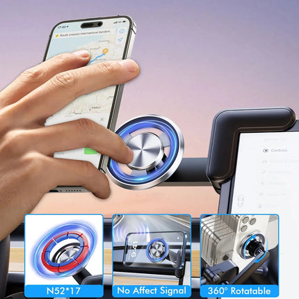 Support de téléphone magnétique rotatif à 360° pour tableau de bord de voiture