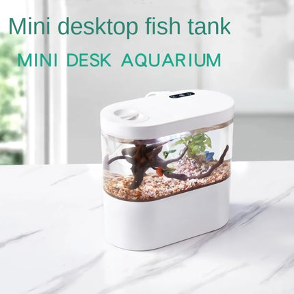 Mini aquarium à circulation automatique pour poissons rouges - Aquarium de table écologique