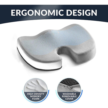 Coussin antidérapant pour coccyx en gel et mousse à mémoire de forme