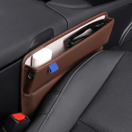 Luxurious Leather Vehicle Seat Gap Organizer - Wnkrs