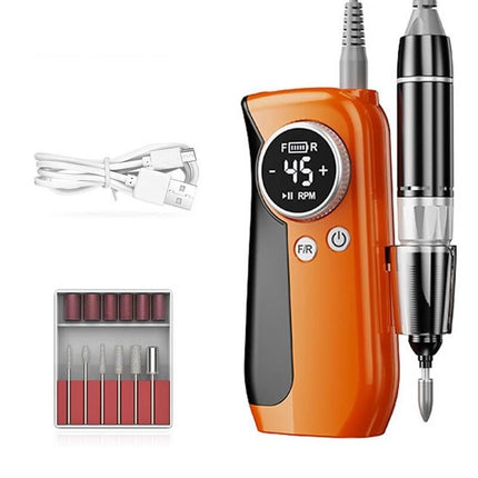 High-Speed 45000RPM Rechargeable Nail Drill Kit - Professional Cordless Manicure Set - Wnkrs