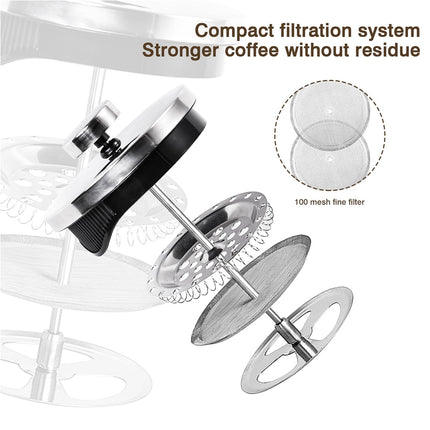 Cafetera francesa portátil de 600 ml