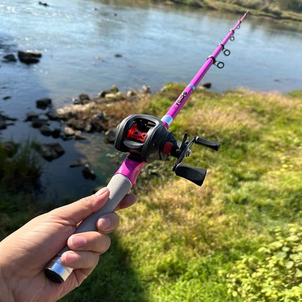 Combo de caña y carrete de pesca telescópico