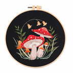 Avec cerceau / Noir, six champignons