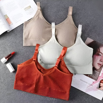 Bralette deportivo sin costuras y sin aros para mujer