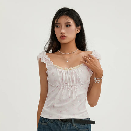 Fairy Grunge Lace Patchwork Crop Top