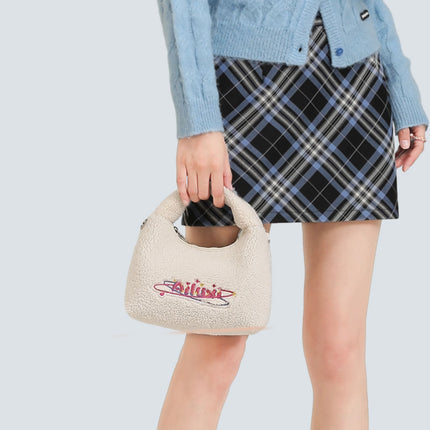 Lindo bolso de mano con forma de bola de masa de peluche para mujer: bolso bandolera exclusivo