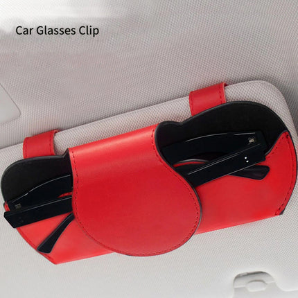 Luxe PU Leather Car Visor Sunglasses Case & Organizer - Wnkrs