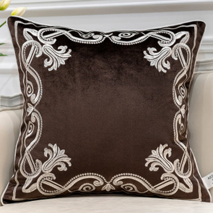 Patterned Cushion Cover Flannel Embroidered Home Decor Pillow Case - Wnkrs