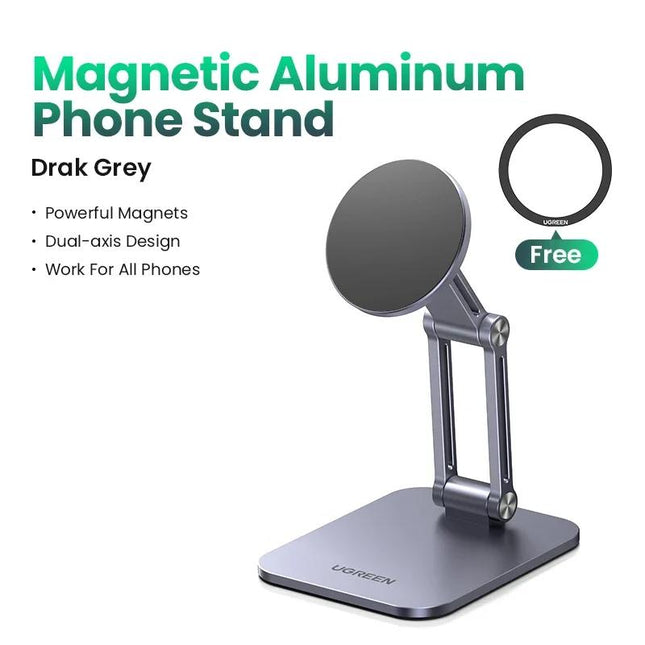 Soporte magnético ajustable de aluminio para teléfono