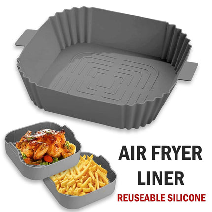 Air Fryer Silicone Pot Basket Liners Non-Stick Safe Oven Baking Tray Accessories - Wnkrs