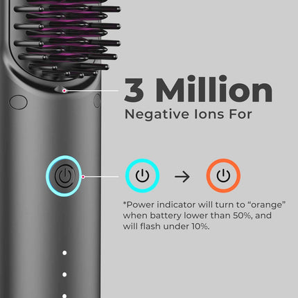 Wireless Dual-Purpose Mini Hair Straightener & Curler with Ionic Technology