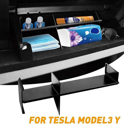 Layered Glove Box Storage Organizer for Tesla 2017-2021 Model 3Y - Wnkrs