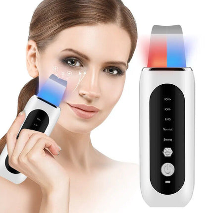 Ultrasonic EMS Facial Scrubber: Skin Renewal & Blackhead Removal Device - Wnkrs