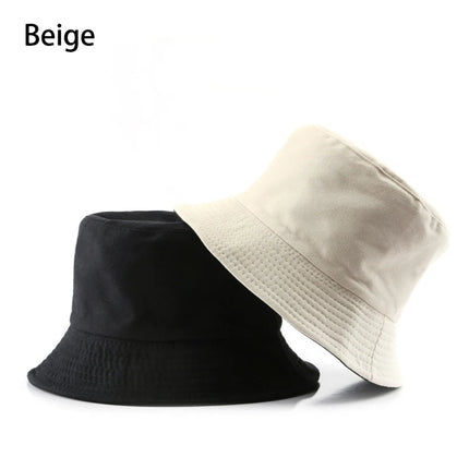 Chapeau bob réversible classique en coton noir – Casquette de soleil décontractée pour les aventures en plein air