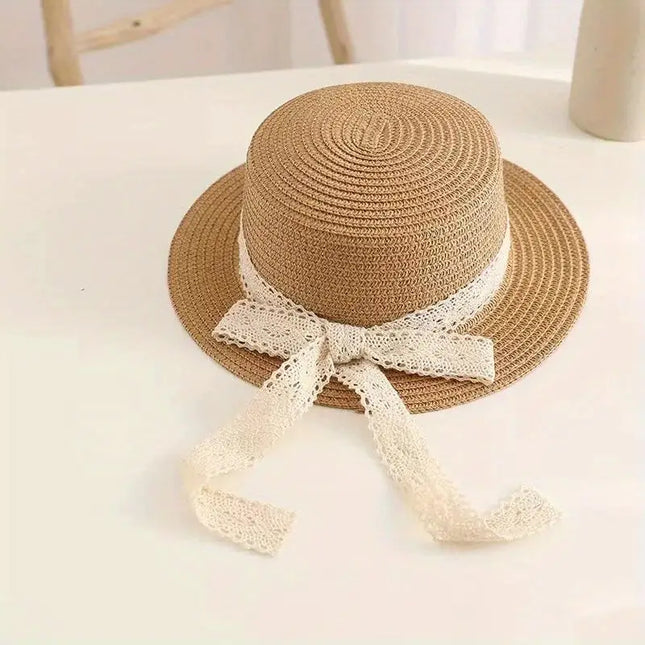 Encantador sombrero de paja de princesa de verano para niños