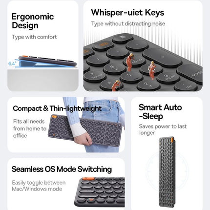 Wireless Bluetooth Keyboard with Numeric Keypad