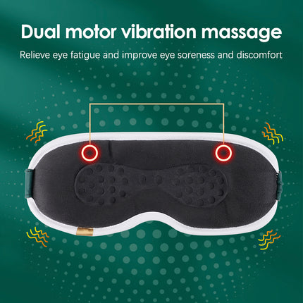 Masque chauffant pour les yeux sans fil au graphène avec massage 3D