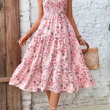 Floral Stitching Summer Beach Dress