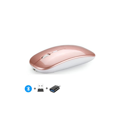 Rechargeable Wireless Mouse with Bluetooth and 2.4GHz Dual Modes