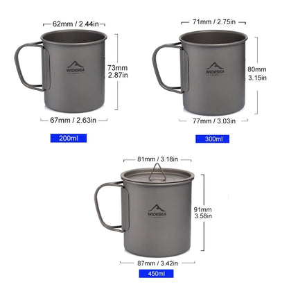 Camping Titanium Cup with Lid