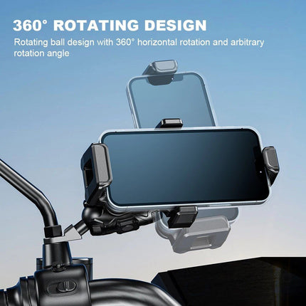 360° Rotating Shockproof Bike & Motorcycle Phone Mount for 4.7-7.2 Inch Devices - Wnkrs