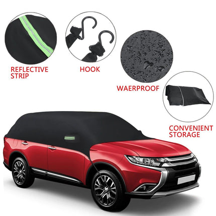 Universal Half Car Cover - Waterproof, UV & Dust Resistant Vehicle Protector - Wnkrs